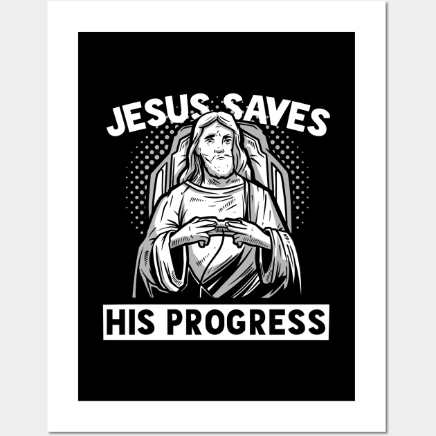 Gamer Jesus Saves Wall Art by SLAG_Creative